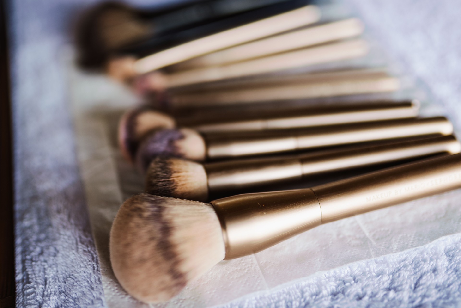 Various makeup brushes